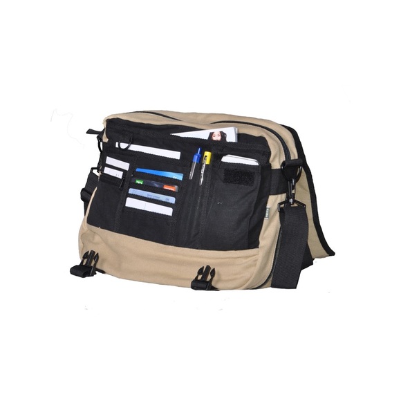 Eco-Conscious Hemp Messenger Laptop Bag - Picture 4 of 7